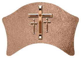 DABAN 517 BZ SH BZ Bronze 3 Crosses Shimmer Bronze Background